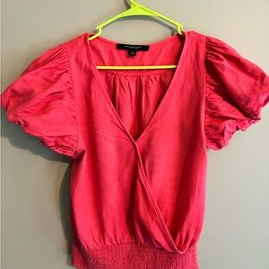 Michael Kors Coral Puff Sleeve Blouse